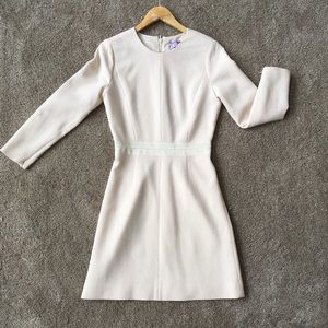 Quarter Sleeve White Dress